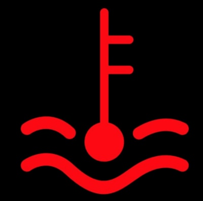 coolant flush enjin overheat light on