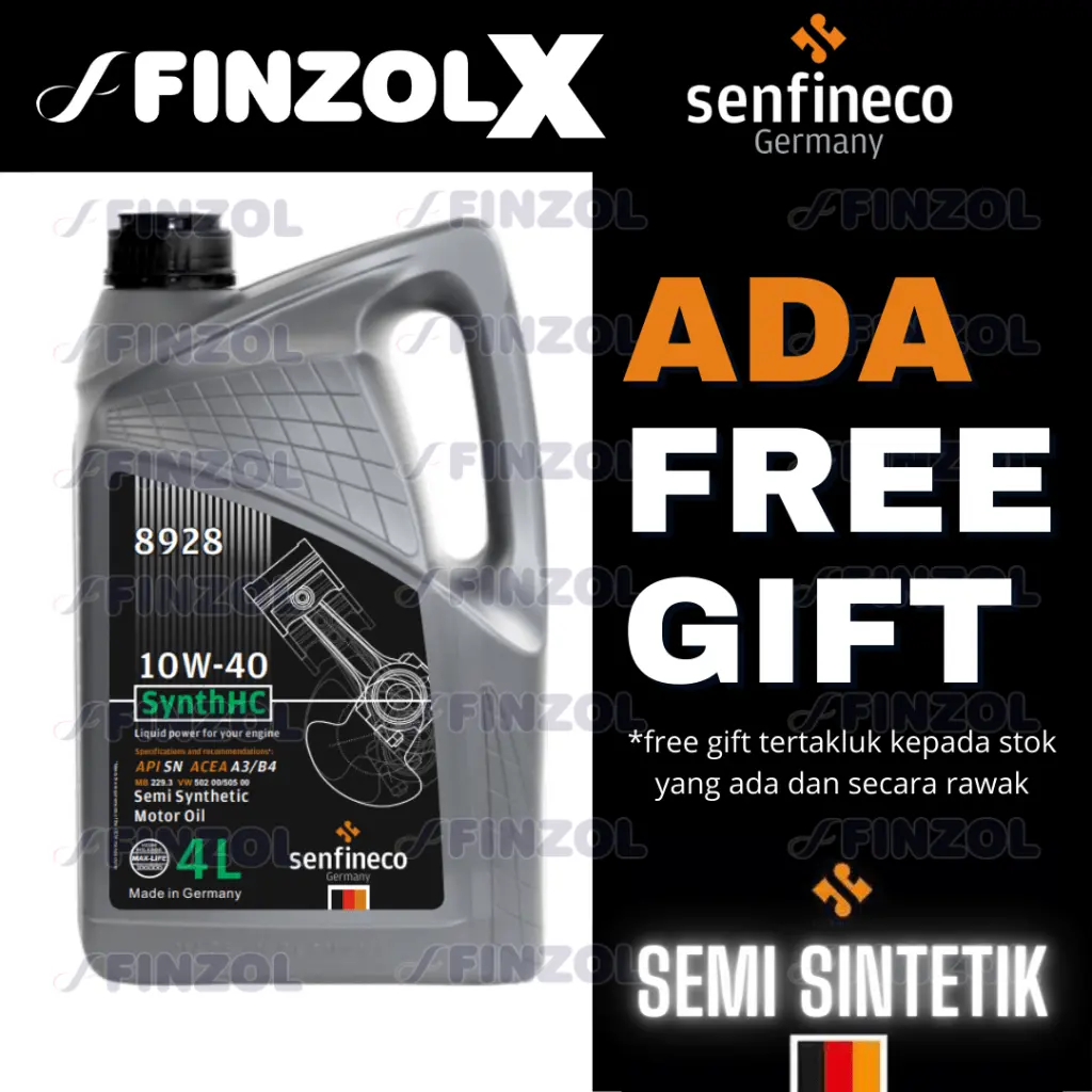 Senfineco Semi Synthetic HC 8928 10w-40 Finzol Mannol 1 minyak senfineco untuk proton