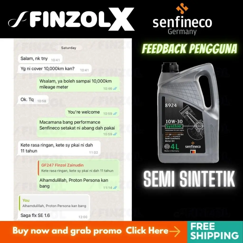 senfineco for enjin 29082023 testimoni senfineco malaysia 10w30 zainudin finzol